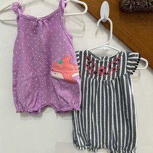 Carters Rompers, Size 6 months